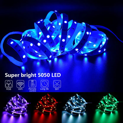 LED Strip Lights RGB 3535 ,5V 1M-30M,16 million colors, RGB , Led Strip Lighting Music Sync, Color Changing for Party Home - zyntrixe