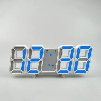 Reloj Despertador Digital LED 3D - Alarma Pared Temperatura Fecha Hogar Oficina - zyntrixe