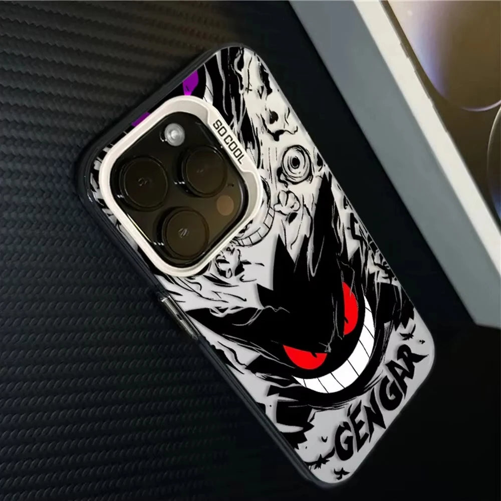 Funda Pokémon Gengar para iPhone - Diseño Esmerilado Bordes Silicona Antipolvo - zyntrixe