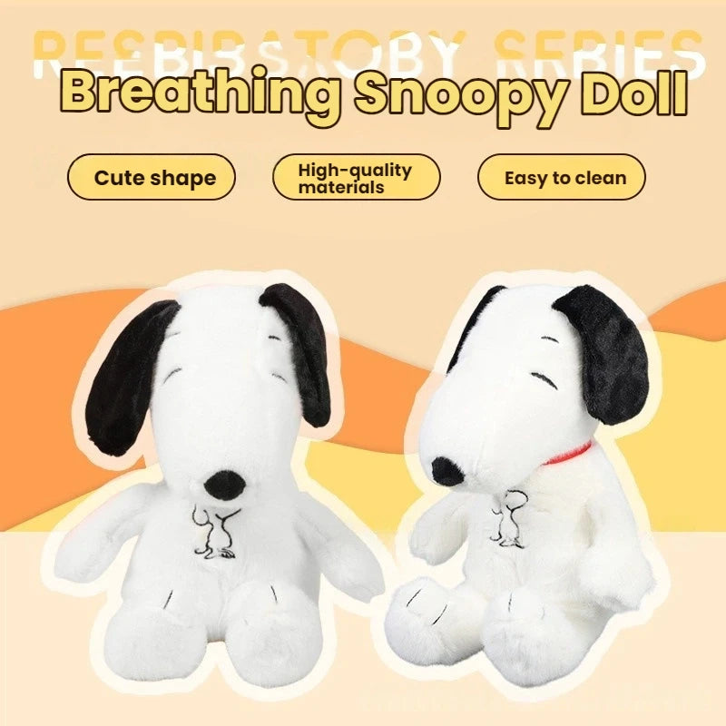 Peluche Snoopy con Respiración Calmante Música y Luz - Compañero Sueño Bebé - zyntrixe