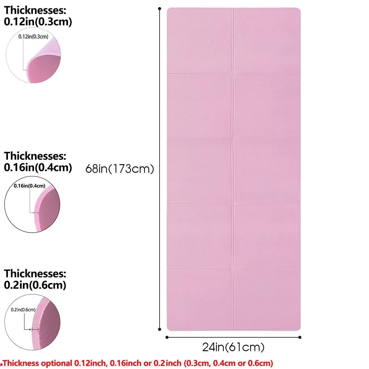 Esterilla de Yoga Antideslizante 3/4/6mm - Colchoneta Fitness Pilates para Casa y Gimnasio - zyntrixe