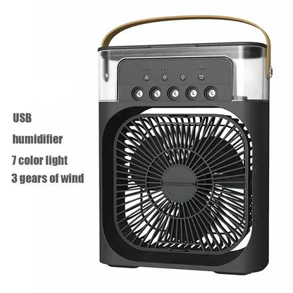 Ventilador 3 en 1 con Aire Acondicionado - Mini Enfriador Humidificador Luz LED - zyntrixe