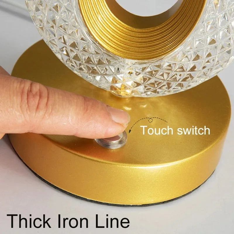 Lámpara Luna Cristal 3D LED