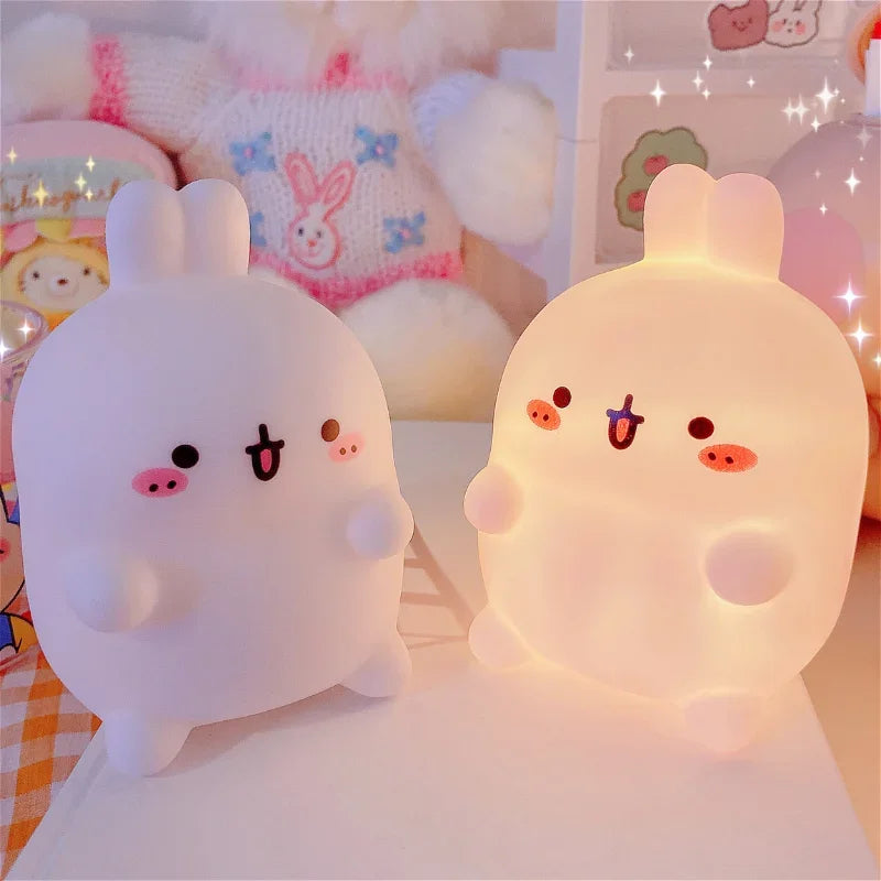 Lámpara de Mesa LED Diseño Conejo - Luz Nocturna Decorativa para Dormitorio