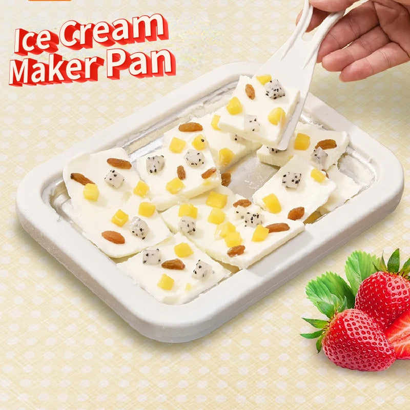 Máquina para Hacer Helados Enrollados con 2 Espátulas - Ice Cream Roll Maker - zyntrixe