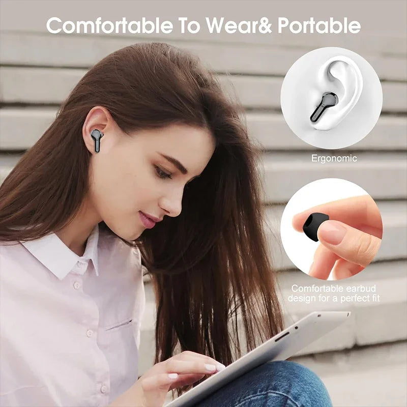 Wireless Earbuds BT5.3 - HiFi Stereo with Noise Cancelling - zyntrixe