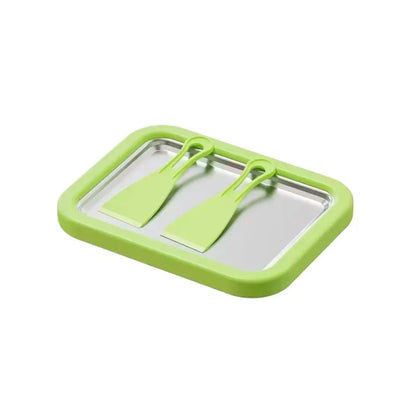 Máquina para Hacer Helados Enrollados con 2 Espátulas - Ice Cream Roll Maker - zyntrixe