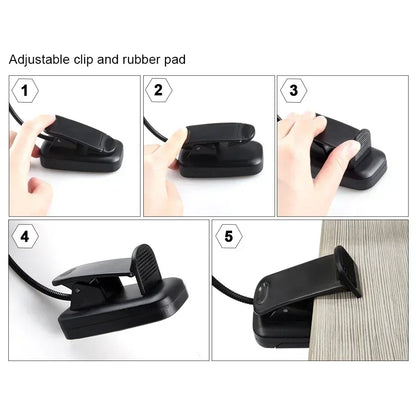 Mini Lámpara Libro LED Clip Lectura