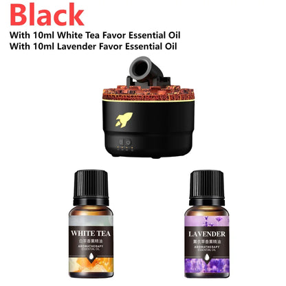 Humidificador Aromático con Luz Volcánica - Difusor Aceites Esenciales Decorativo - zyntrixe