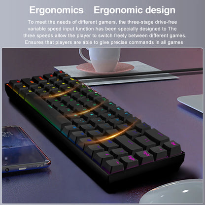 E-YOOSO Z686 RGB Mechanical Gaming Keyboard - 68 Keys - Hot Swap Red Switch - zyntrixe