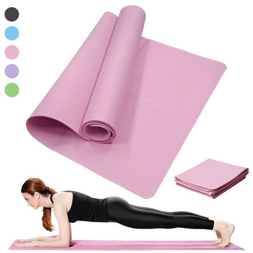 Esterilla de Yoga Antideslizante 3/4/6mm - Colchoneta Fitness Pilates para Casa y Gimnasio - zyntrixe