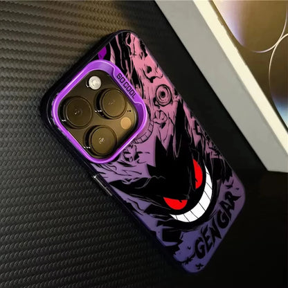 Funda Pokémon Gengar para iPhone - Diseño Esmerilado Bordes Silicona Antipolvo - zyntrixe