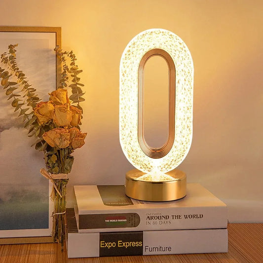 Lámpara Luna Cristal 3D LED