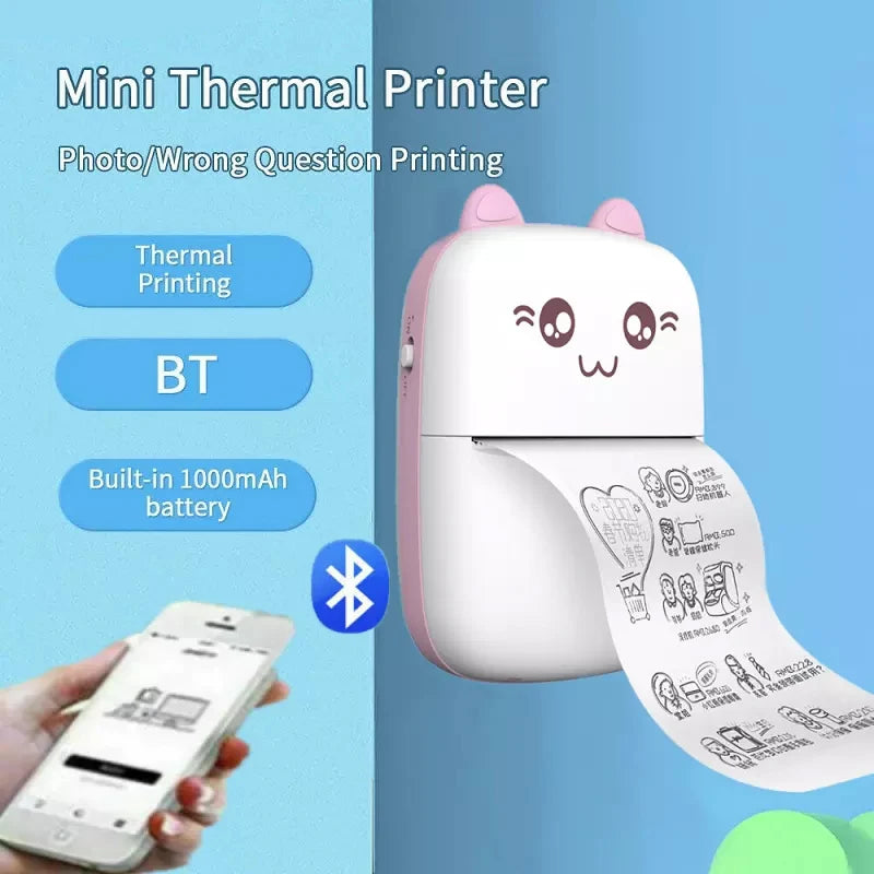 Impresora Térmica Portátil Mini Bluetooth - 203dpi para Etiquetas y Fotos