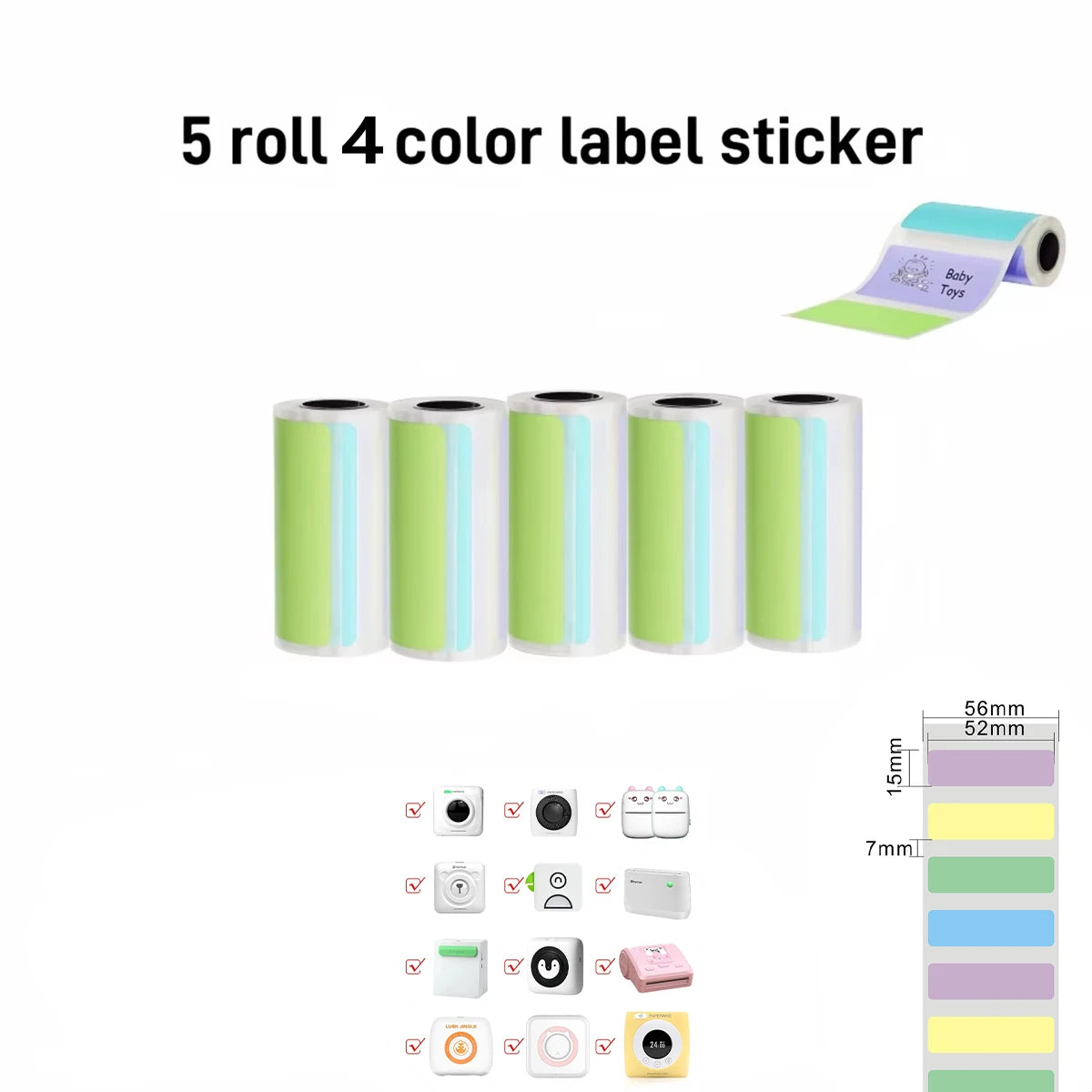 Mini Impresora Térmica Portátil Bluetooth 57mm - Sin Tinta Stickers Fotos DIY - zyntrixe
