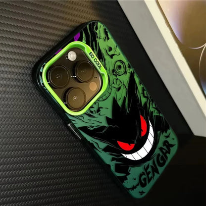 Funda Pokémon Gengar para iPhone - Diseño Esmerilado Bordes Silicona Antipolvo - zyntrixe