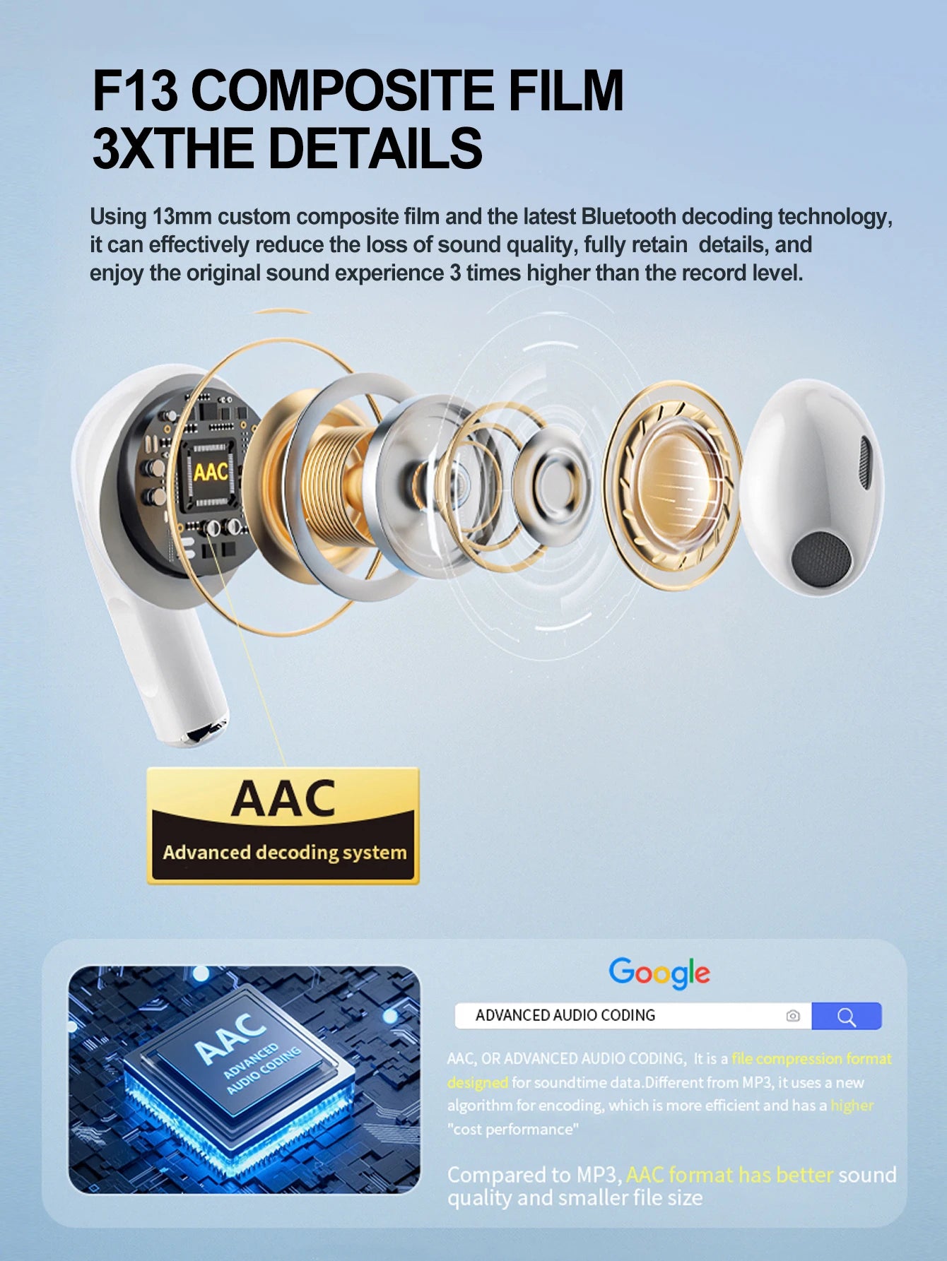Wireless Sports Bluetooth Earphones - Airpods Style with Microphone for iPhone & Android