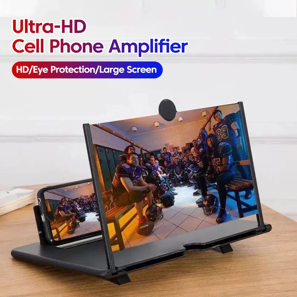 Amplificador Pantalla Móvil 12 Pulgadas - Lupa HD con Soporte Plegable - zyntrixe