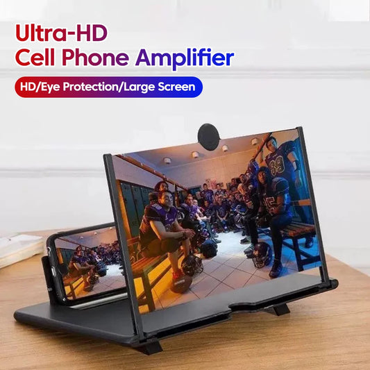 Amplificador Pantalla Móvil 12 Pulgadas - Lupa HD con Soporte Plegable - zyntrixe