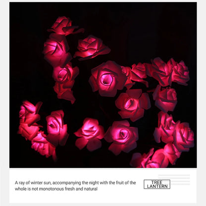 Lámpara Árbol Rosas LED USB Romántica