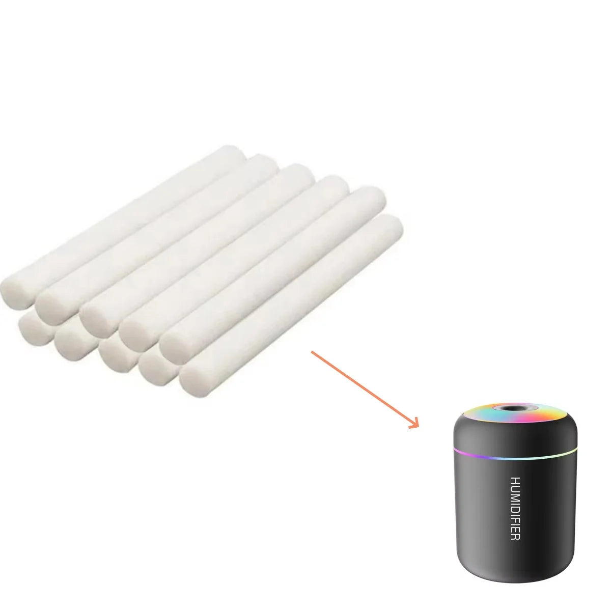 7x76mm Humidifier Filter Special Replacement Cotton Sponge Stick For USB Humidifier Aroma Diffuser Mist Maker Air Humidifier - zyntrixe