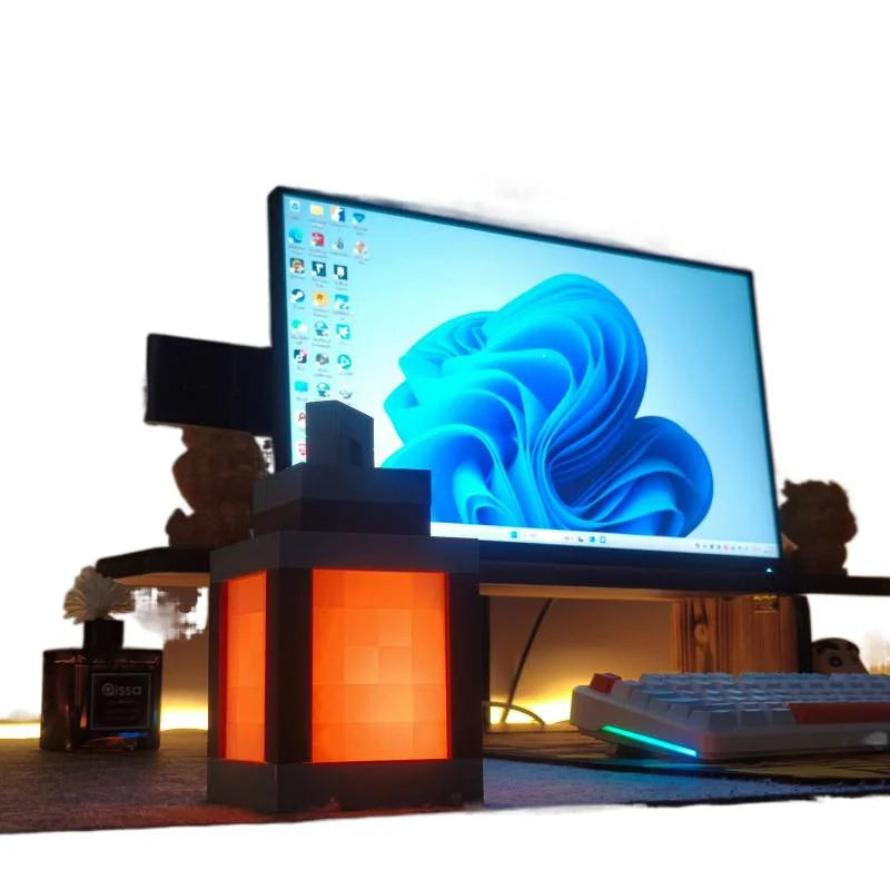 Lámpara LED Antorcha Gaming Minecraft - Luz Nocturna USB-C Multicolor Control Remoto - zyntrixe