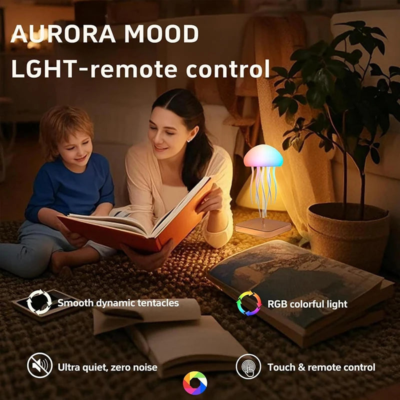 Lámpara de Medusa LED con 9 Tentáculos y Control Remoto - zyntrixe