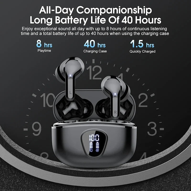 TWS Wireless Earbuds BT5.4 - 36H Playback with LED Display - zyntrixe
