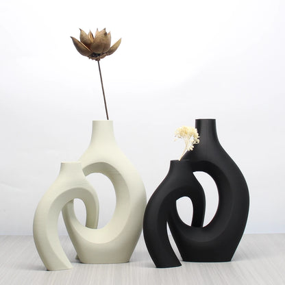 Set de Jarrones Decorativos Estilo Bohemio - Decoración para Hogar y Oficina