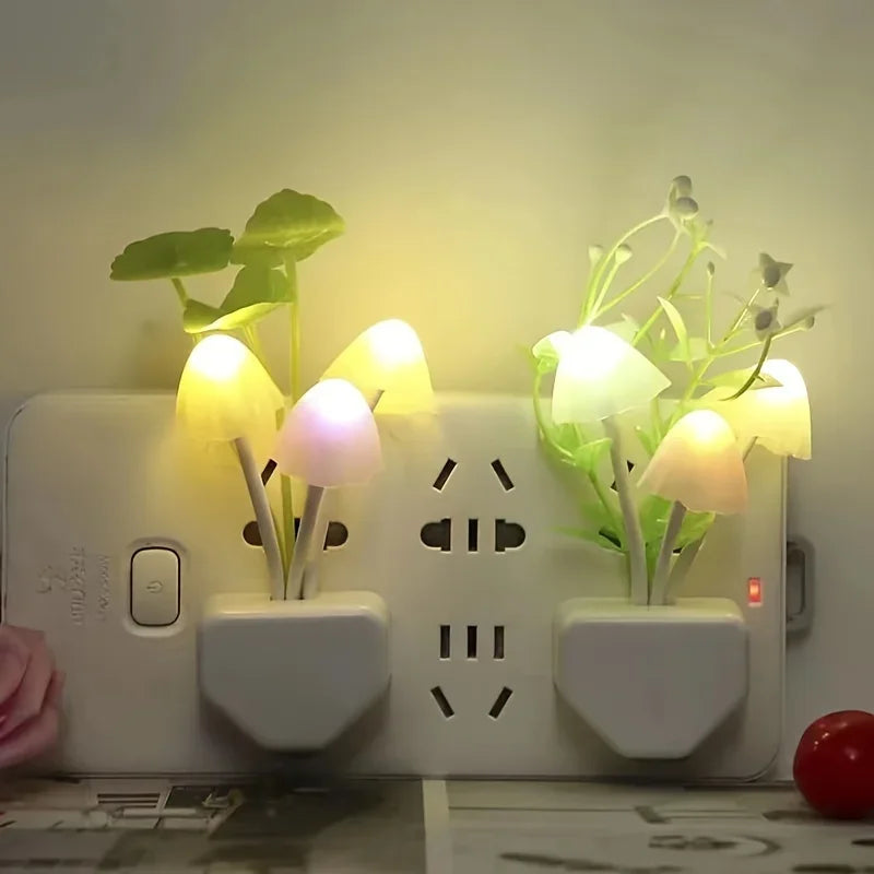 Energy-Saving LED Mushroom Night Light - Auto On/Off Antique Decor - zyntrixe