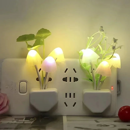 Energy-Saving LED Mushroom Night Light - Auto On/Off Antique Decor - zyntrixe