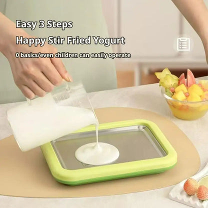 Máquina para Hacer Helados Enrollados con 2 Espátulas - Ice Cream Roll Maker - zyntrixe