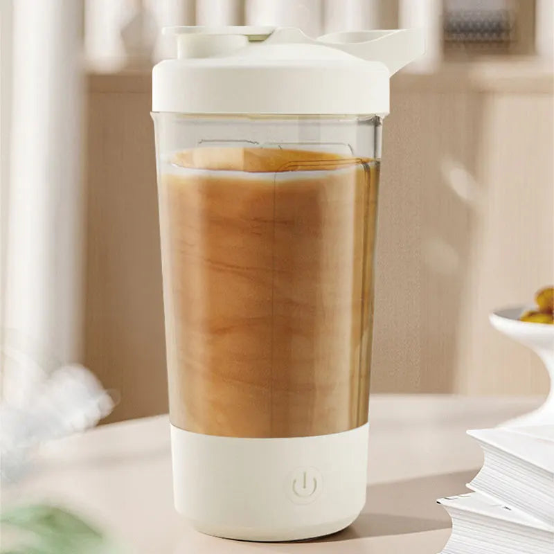 Taza Mezcladora Eléctrica Automática USB - Batidora Portátil 400ml para Proteínas y Batidos - zyntrixe