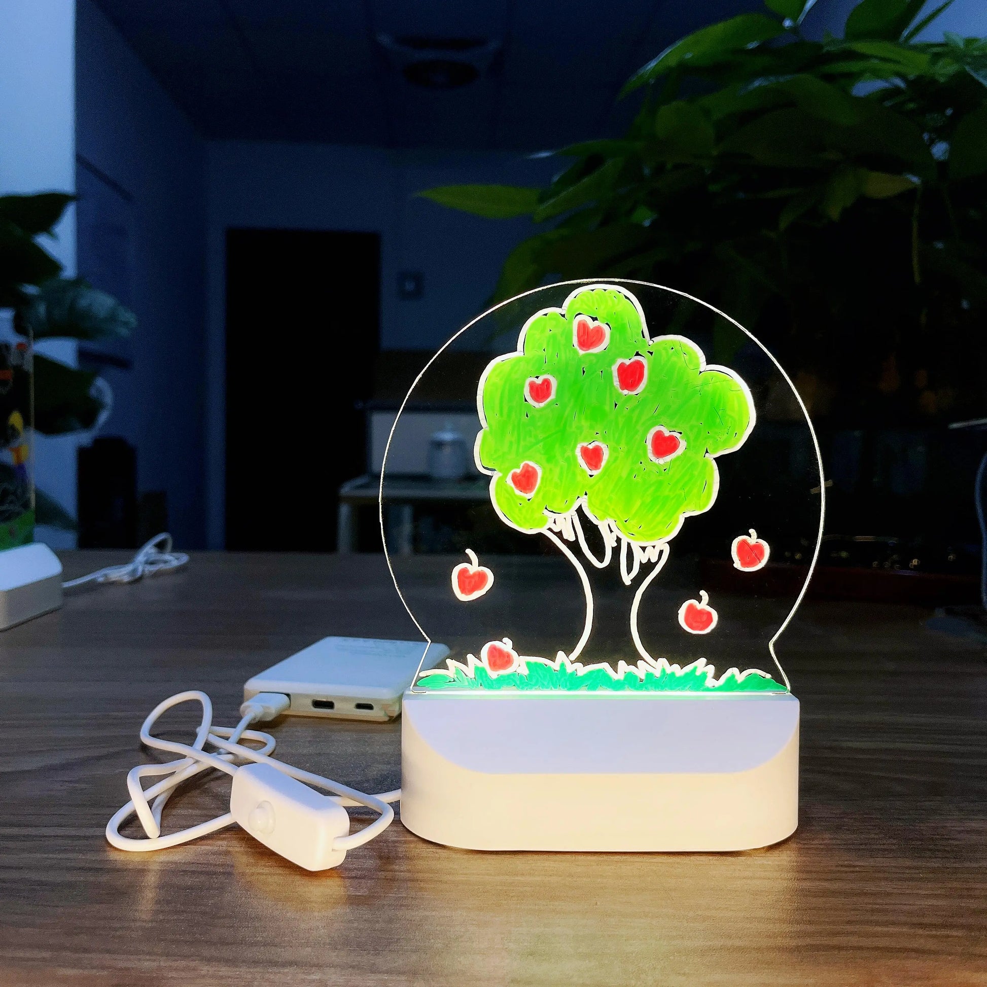 LED Acrylic Message Board - Erasable USB Drawing Board Night Light - zyntrixe