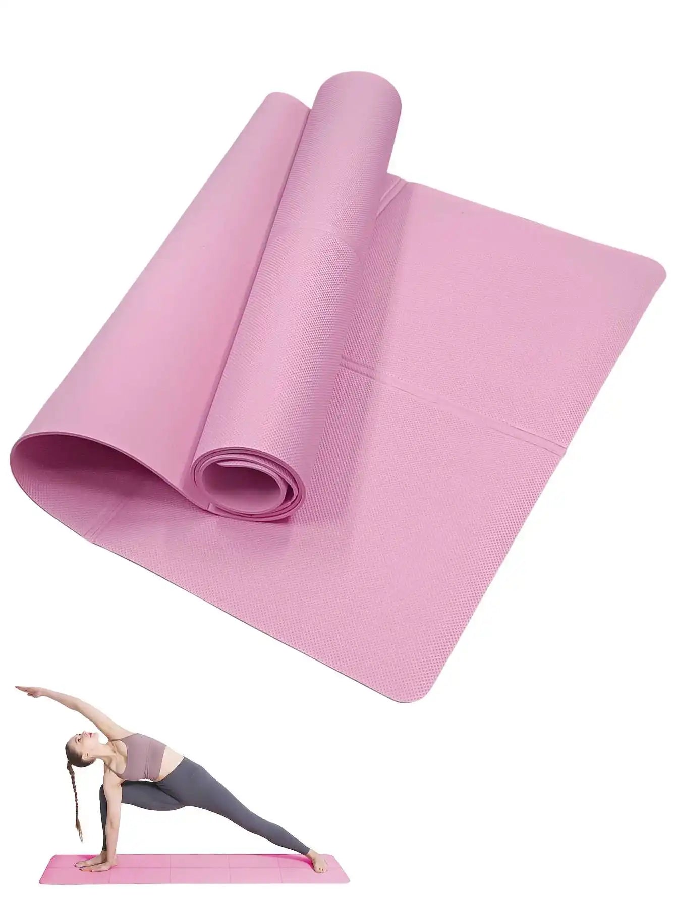 Esterilla de Yoga Antideslizante 3/4/6mm - Colchoneta Fitness Pilates para Casa y Gimnasio - zyntrixe