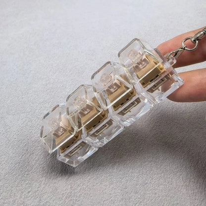 Llavero Fidget con 4 Teclas y Luz - Juguete Antiestres Relajante Adultos - zyntrixe