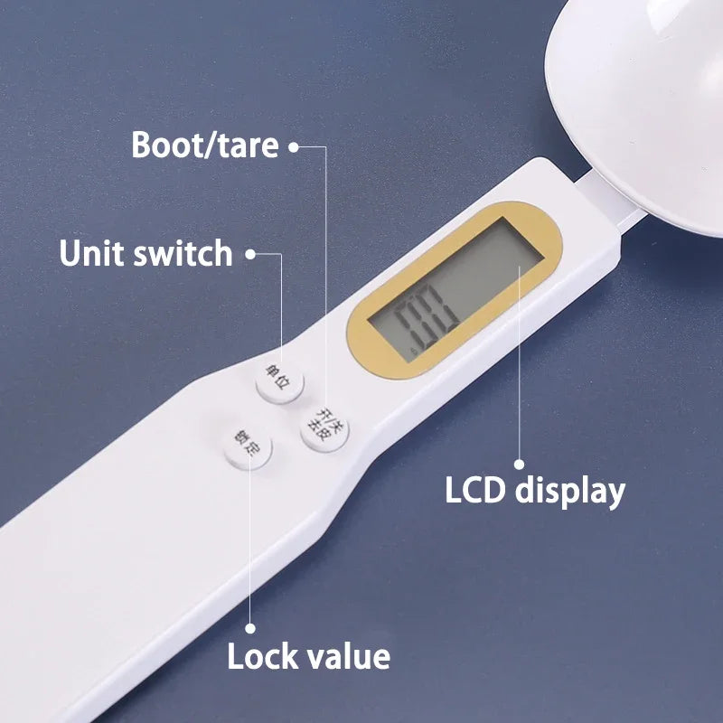 Digital Kitchen Scale 500g/0.1g - LCD Precision Measuring Spoon for Coffee, Flour & Baking - zyntrixe