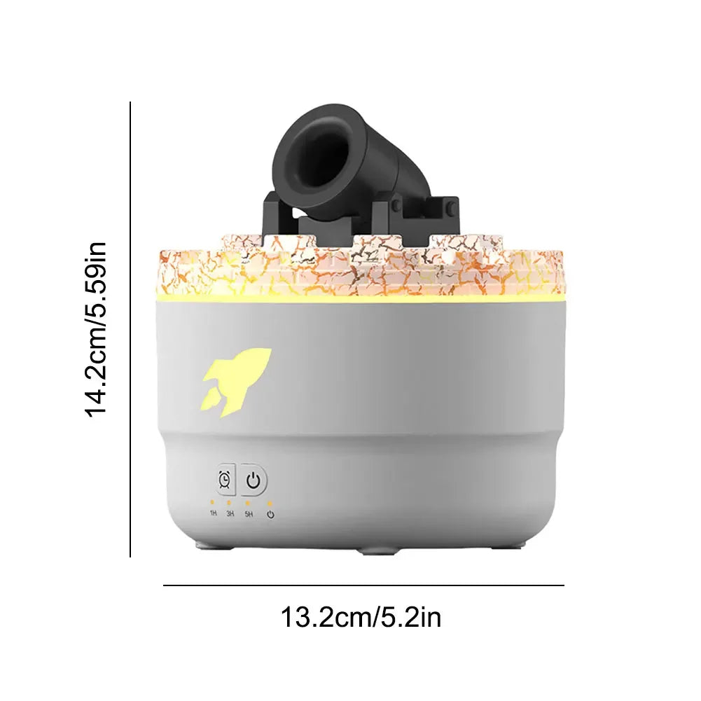 Humidificador Aromático con Luz Volcánica - Difusor Aceites Esenciales Decorativo - zyntrixe