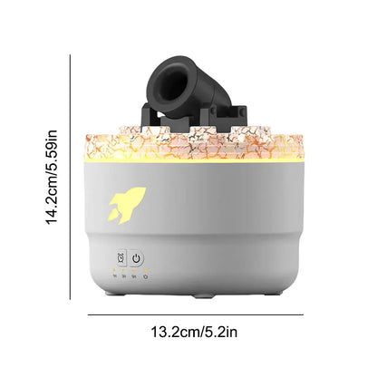 Humidificador Aromático con Luz Volcánica - Difusor Aceites Esenciales Decorativo - zyntrixe