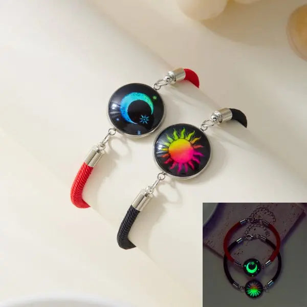 Luminous Sun & Moon Couple Bracelets - Matching His & Hers Jewelry Set - zyntrixe