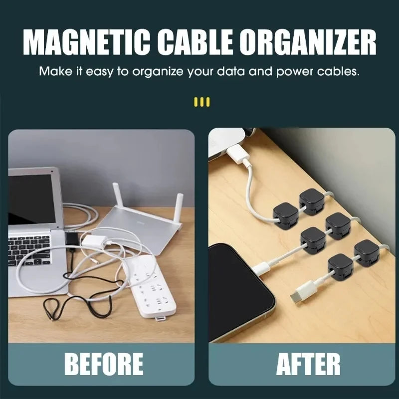 Clips Organizador Cables Magnéticos Escritorio