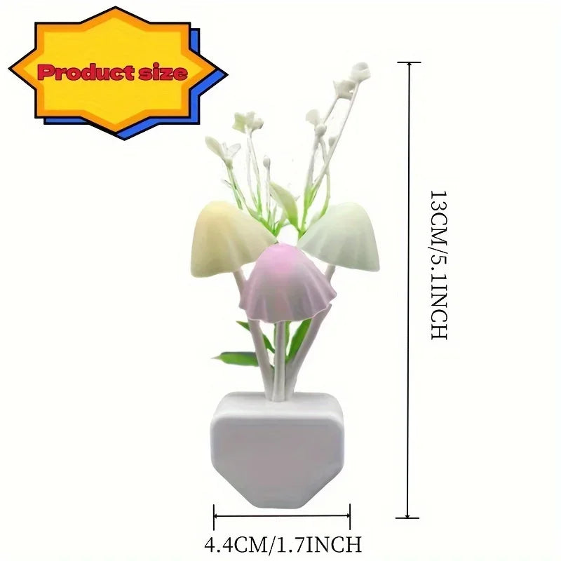 Energy-Saving LED Mushroom Night Light - Auto On/Off Antique Decor - zyntrixe