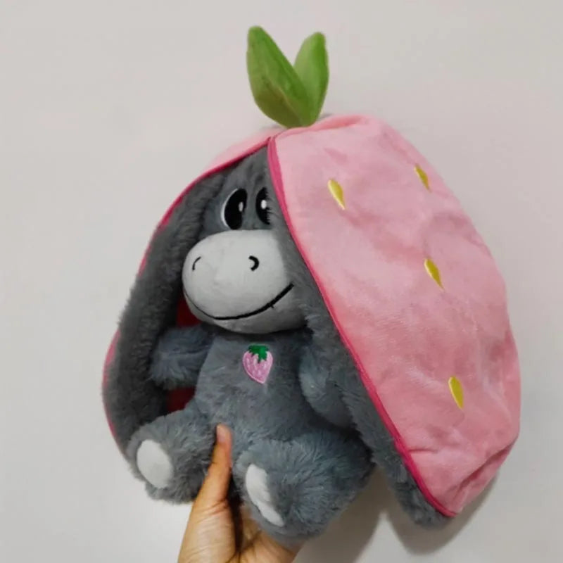 Peluche Burro Fresa Respiración 30cm