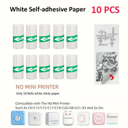 Mini Impresora Térmica Portátil Bluetooth 57mm - Sin Tinta Stickers Fotos DIY - zyntrixe