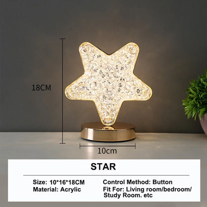 Lámpara Luna Cristal 3D LED