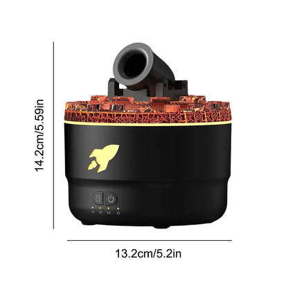 Humidificador Aromático con Luz Volcánica - Difusor Aceites Esenciales Decorativo - zyntrixe