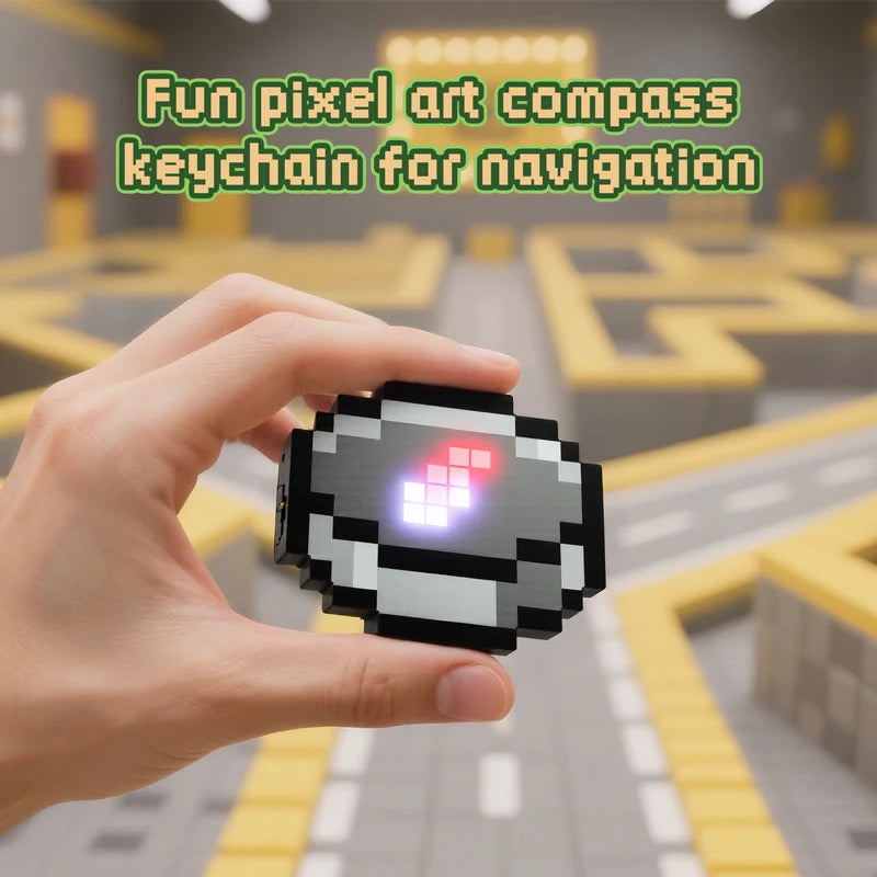 Llavero Brújula Pixel Recargable Gaming