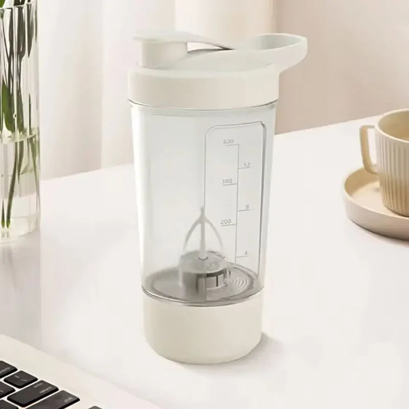Taza Mezcladora Eléctrica Automática USB - Batidora Portátil 400ml para Proteínas y Batidos - zyntrixe