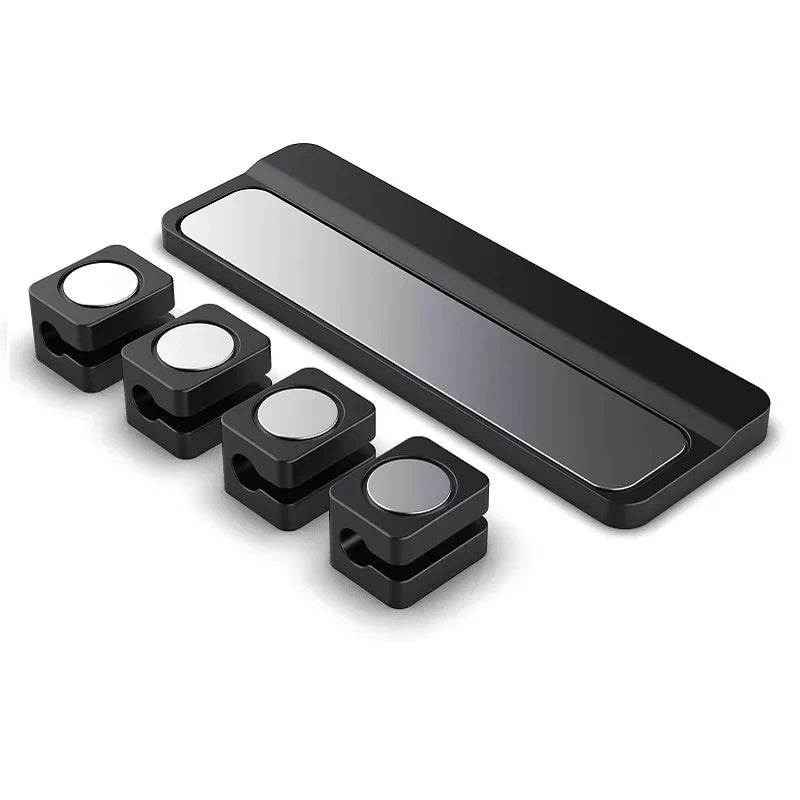 Organizador de Cables Magnético 6 en 1 - Soporte Adhesivo para Escritorio y Ratón - zyntrixe