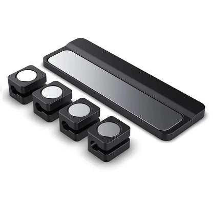 Organizador de Cables Magnético 6 en 1 - Soporte Adhesivo para Escritorio y Ratón - zyntrixe